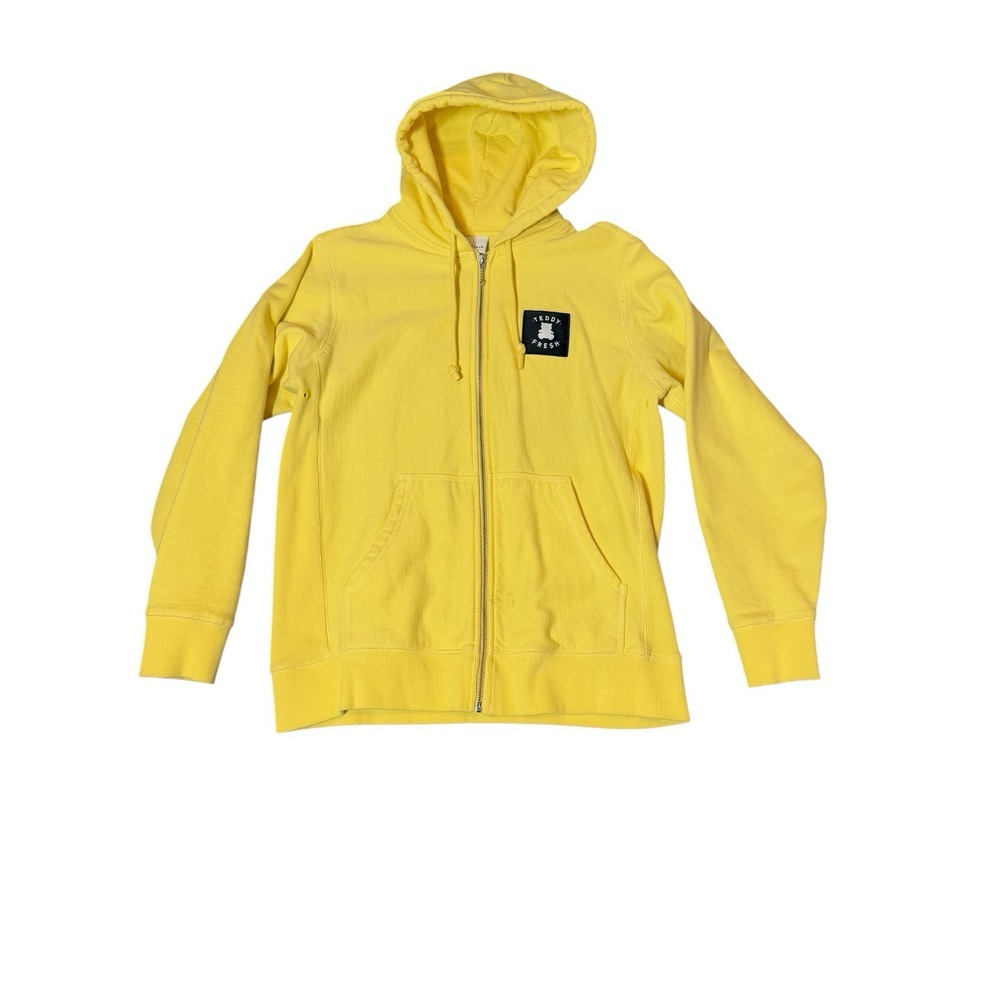 Teddy‎ Fresh Hoodie Classic Zip Up Jacket Yellow  Size Small